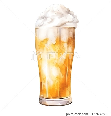 Bavarian flag watercolor illustration for Octoberfest celebration. 122637839