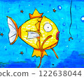yellow Magikarp Shiny in the water illustration 122638044