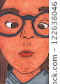 The nerd classmate with glasses painting 122638046