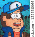 depper butthead boy smile painting 122638066