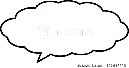 Fluffy speech bubble illustration 122638228