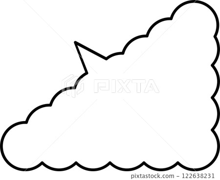 右下角有一個蓬鬆的氣泡 右下角有一個蓬鬆的氣泡 122638231