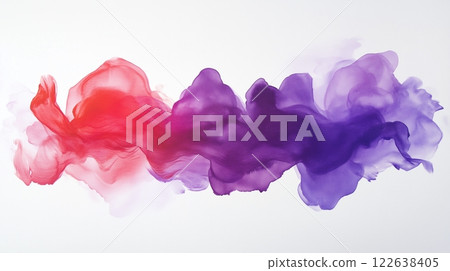 Red and purple gradient watercolor background, paint brushstrokes 122638405