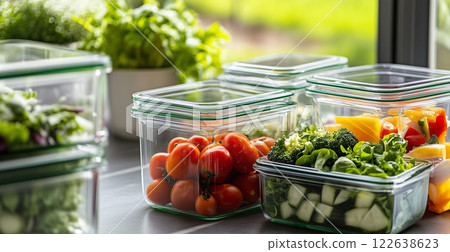 Housework image: Storing food in small portions Housework image: Storing food in small portions 122638623