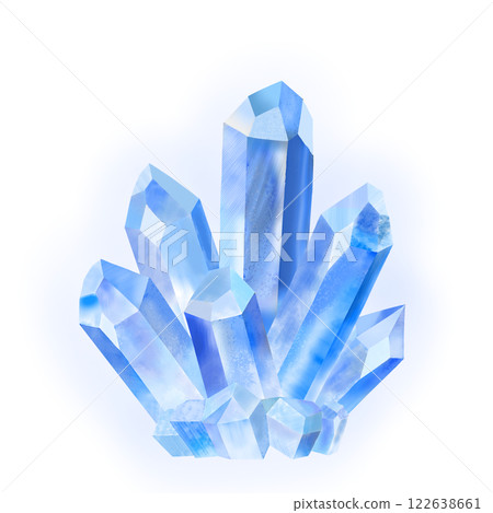 閃閃發光的寶石插圖-藍色 閃閃發光的寶石插圖-藍色 122638661
