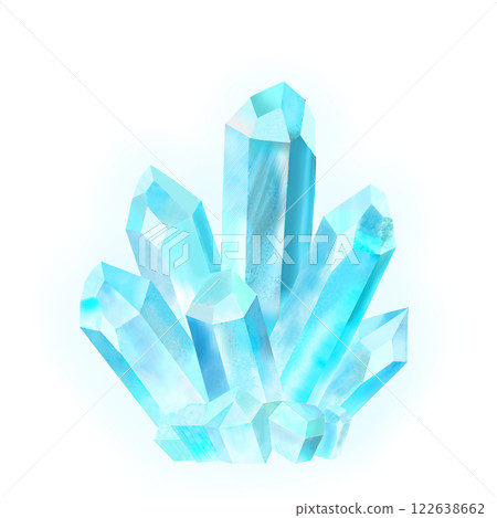 Illustration of sparkling jewels, light blue Illustration of sparkling jewels, light blue 122638662