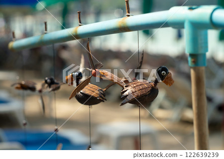 Hanging souvenirs in Phuket, Thailand, wind chime 122639239