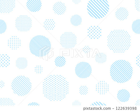 Light blue paper-cut dot and stripe circle pattern background 122639398