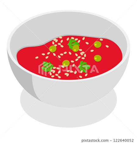 3D Isometric Flat Vector Illustration of Healthy Plate, Balanced Diet. Item 3 122640052