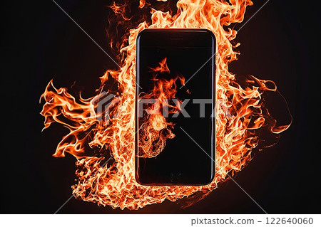 Burning smartphone 122640060
