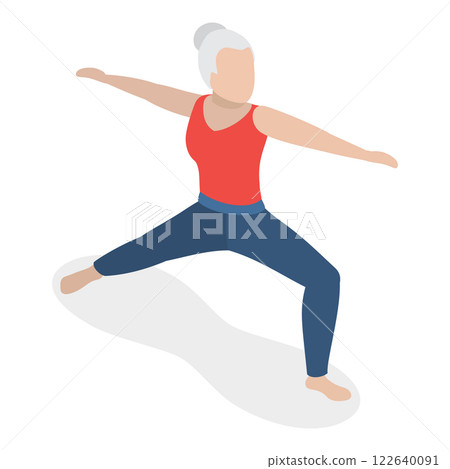 3D Isometric Flat Vector Illustration of Chakra Systems , Collection of Yoga Poses for Women. Item 6 3D Isometric Flat Vector Illustration of Chakra Systems , Collection of Yoga Poses for Women. Item 6 122640091
