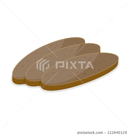 3D Isometric Flat Vector Set of Breakfast Toasted Bread, Baked Bread Products. Item 2 3D Isometric Flat Vector Set of Breakfast Toasted Bread, Baked Bread Products. Item 2 122640129