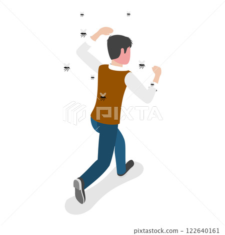 3D Isometric Flat Vector Illustration of Allergic Reaction, Causes of Allergy. Item 3 3D Isometric Flat Vector Illustration of Allergic Reaction, Causes of Allergy. Item 3 122640161