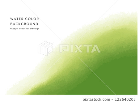 Matcha green watercolor background Japanese color Spring fresh green Vector illustration title background 122640205