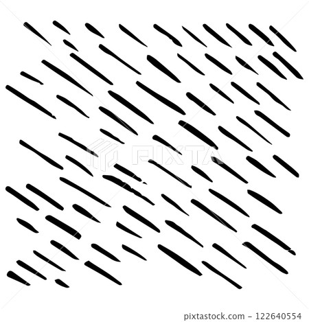 Short strokes in different directions. Monochrome abstract background. Vector illustration isolated on white background. 122640554