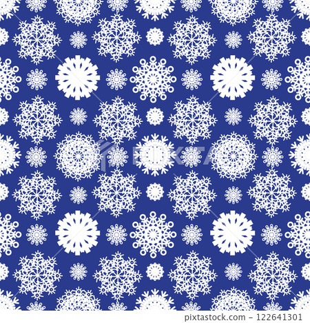 Seamless pattern with snowflakes. illustration. a 122641301