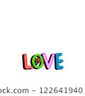 Love letters watercolor element clipart, 122641940