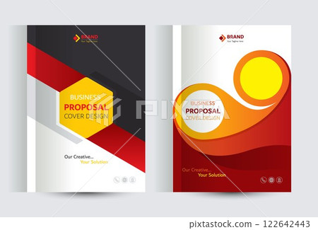 Corporate Business Proposal Catalog cover Design Template Concepts 122642443