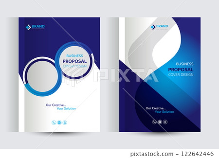 Corporate Business Proposal Catalog cover Design Template Concepts 122642446