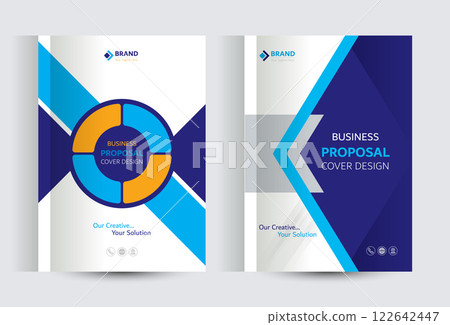 Corporate Business Proposal Catalog cover Design Template Concepts 122642447