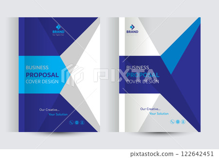 Corporate Business Proposal Catalog cover Design Template Concepts 122642451