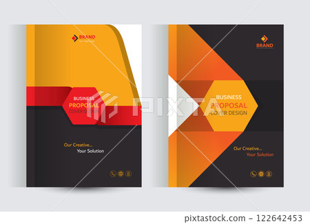 Corporate Business Proposal Catalog cover Design Template Concepts 122642453