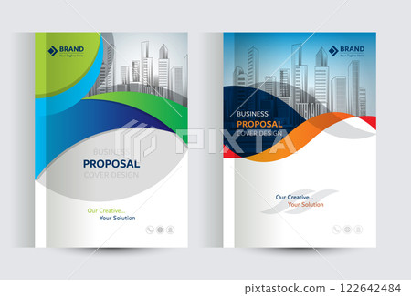 Corporate Business Proposal Catalog cover Design Template Concepts 122642484