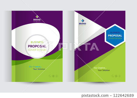 Corporate Business Proposal Catalog cover Design Template Concepts 122642689