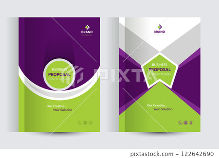 Corporate Business Proposal Catalog cover Design Template Concepts 122642690