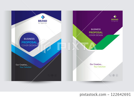 Corporate Business Proposal Catalog cover Design Template Concepts 122642691