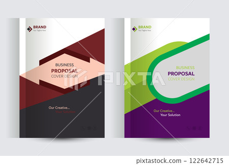 Corporate Business Proposal Catalog cover Design Template Concepts 122642715