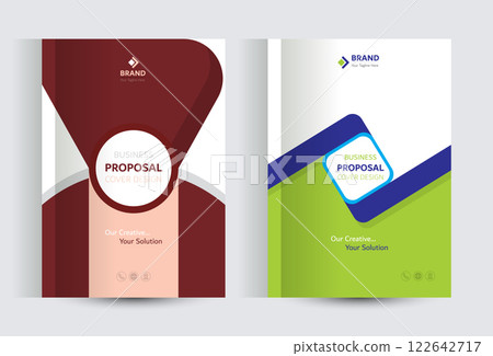 Corporate Business Proposal Catalog cover Design Template Concepts 122642717