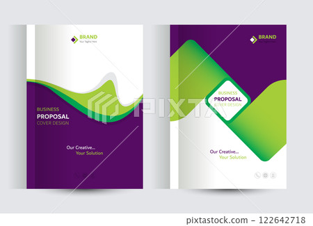 Corporate Business Proposal Catalog cover Design Template Concepts 122642718