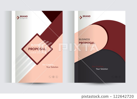 Corporate Business Proposal Catalog cover Design Template Concepts 122642720