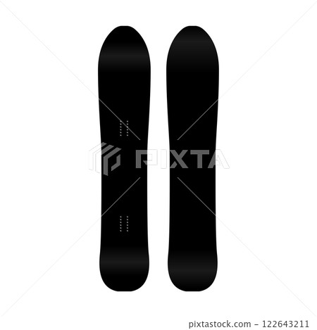 Isolated snowboard board template vector blank design Isolated snowboard board template vector blank design 122643211