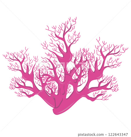 Coral icon. Resume isolated illustration on white background. 122643347