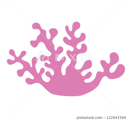Coral icon. Resume isolated illustration on white background. Coral icon. Resume isolated illustration on white background. 122643369