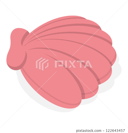 3D Isometric Flat Set of Seashells. Item 3 3D Isometric Flat Set of Seashells. Item 3 122643457