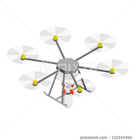 3D Isometric Flat Set of Military Drones. Item 3 3D Isometric Flat Set of Military Drones. Item 3 122643460
