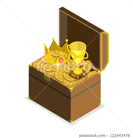 3D Isometric Flat Set of Pirate Equipment. Item 2 3D Isometric Flat Set of Pirate Equipment. Item 2 122643476