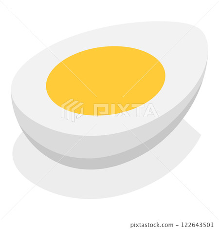 3D Isometric Flat Set of Chicken Eggs. Item 5 3D Isometric Flat Set of Chicken Eggs. Item 5 122643501