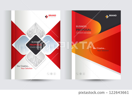 Corporate Business Proposal Catalog cover Design Template concepts 122643661