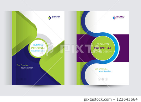 Corporate Business Proposal Catalog cover Design Template concepts 122643664