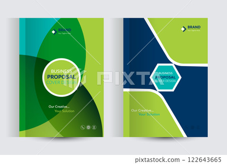 Corporate Business Proposal Catalog cover Design Template concepts 122643665