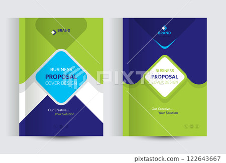 Corporate Business Proposal Catalog cover Design Template concepts 122643667
