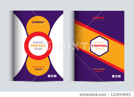 Corporate Business Proposal Catalog cover Design Template concepts 122643691
