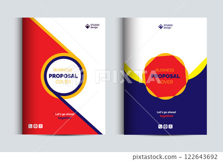 Corporate Business Proposal Catalog cover Design Template concepts 122643692