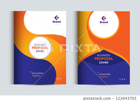 Corporate Business Proposal Catalog cover Design Template concepts 122643701