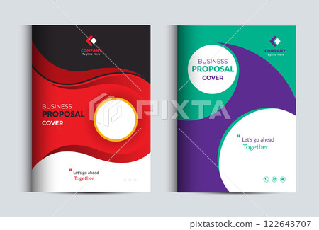 Corporate Business Proposal Catalog cover Design Template concepts Corporate Business Proposal Catalog cover Design Template concepts 122643707