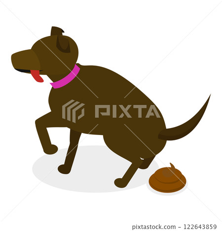 3D Isometric Flat Illustration of Pet Care. Item 6 3D Isometric Flat Illustration of Pet Care. Item 6 122643859